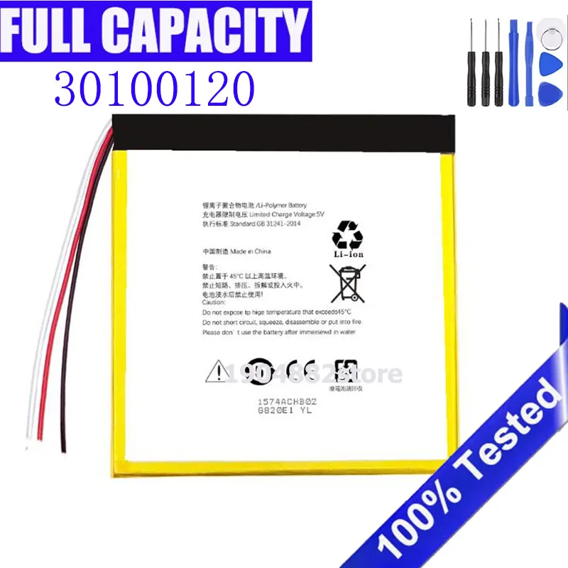 3 Line 3098120 Tablet PC Battery Capacity 30100120 3.7V 6000mA Universal Li-ion Battery for Tablet PC 7 Inch 8 Inch 9 Inch 10 In