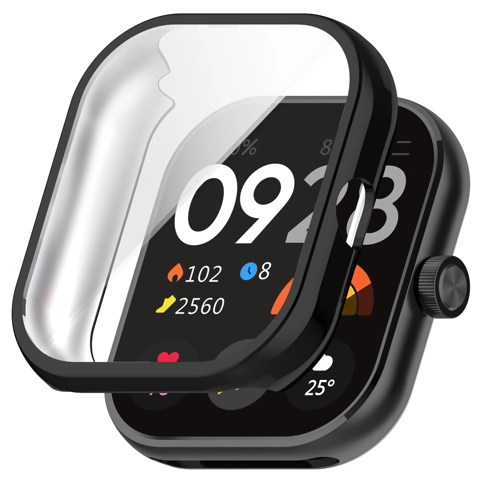 Screen Protector Case For Redmi Watch 4,Soft TPU Plated Bumper All-Around Watch Protective Shell Anti-Scratch Cover Additions