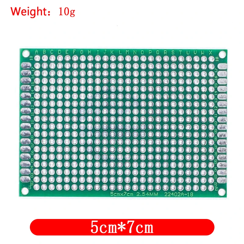 Dropshipping 4 buah 5x7 4x6 3x7 2x8cm papan serat kaca papan prototipe tembaga sisi ganda UNTUK Arduino