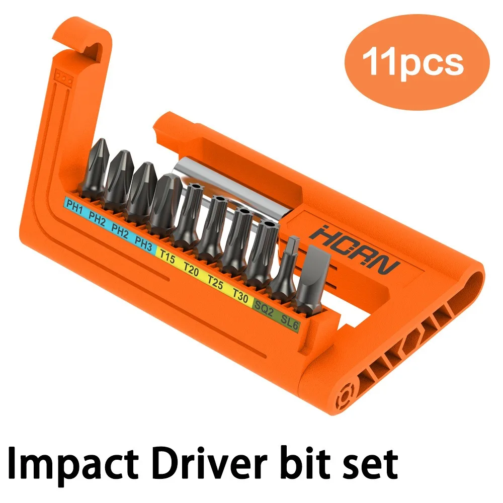 HORO 11pcs precision chrome vanadium steel electric screwdriver bit set, electric tool maintenance accessories