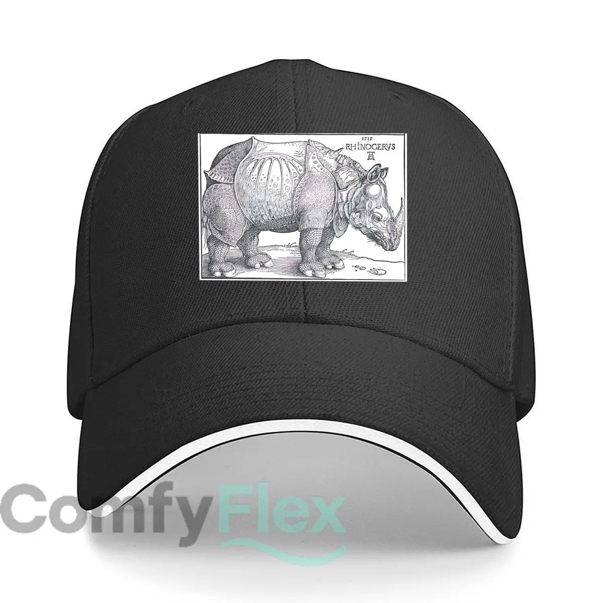 وحيد القرن رسم الحياة البرية الفن الهيب هوب قبعة الموضة الرياضة في الهواء الطلق ساندويتش قبعة بيسبول #1