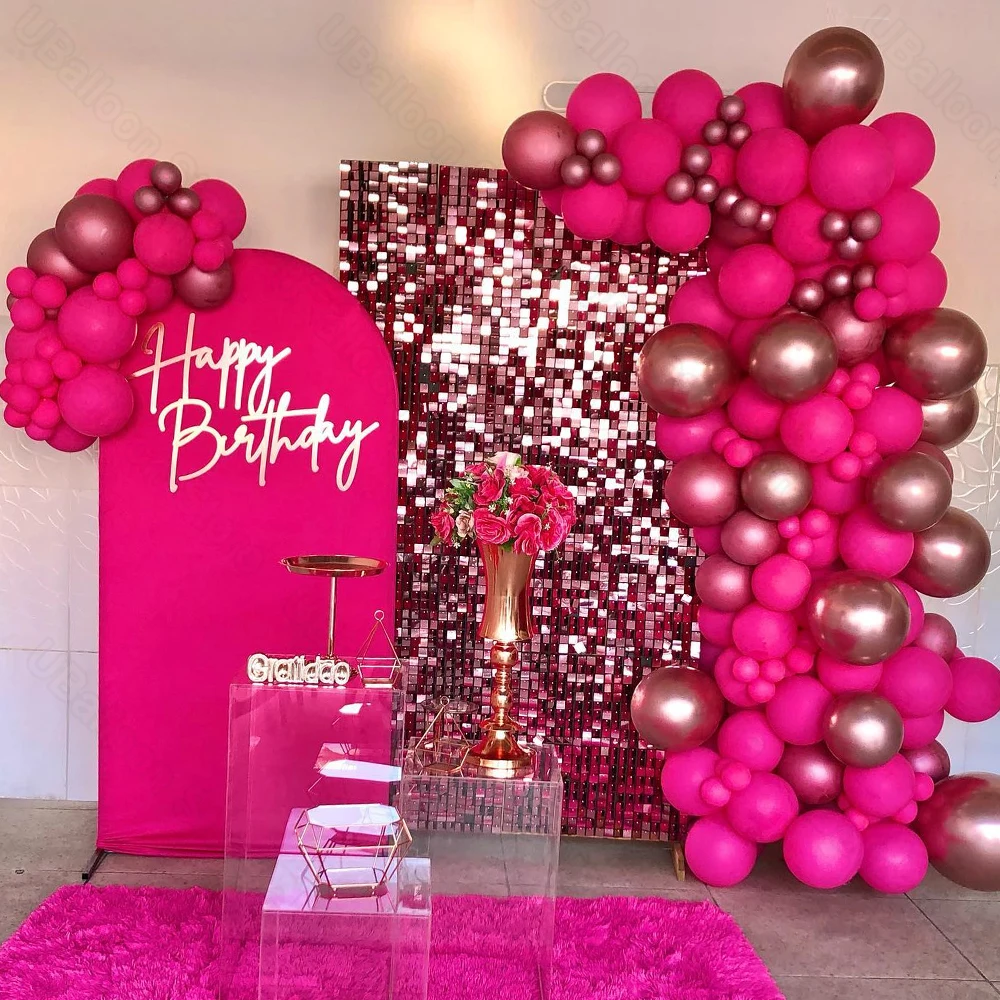 2M Chiara Bogenabdeckung, elastisch, doppelseitig, weiß, Baby-Hintergrund aus pinkfarbenem Stoff, Bogenabdeckung für Geburtstag, Babyparty, Hochzeit, Party – Detail 2