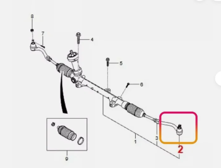 Genuine Tie Rod End-LH RH #4666035000 for Ssangyong TIVOLI 2015~  4666035050