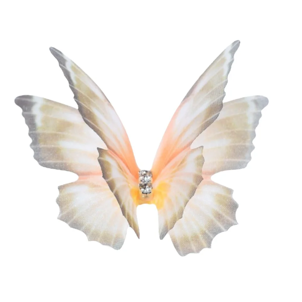 

50pcs Gradient Color Organza Fabric Butterfly Appliques 5CM Dreamy Fairy Chiffon Butterfly 3D DIY Handmade