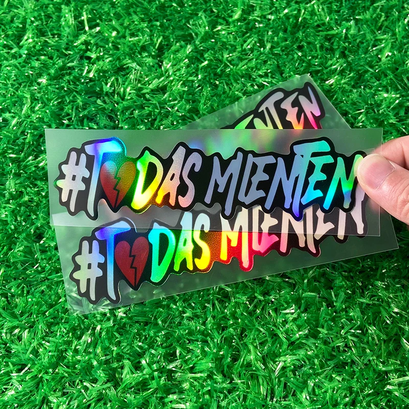 

Todas Mienten Pero Yo Mas Laser Reflective Waterproof Stickers Motorcycle Fuel Tank Electric Scooter Vinyl Decals
