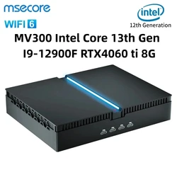 Msecore MV300 Intel Core I9-12900F RTX4060Ti Graphic Card Mini PC Windows 11 Gaming Desktop Computer DDR5 Office PC WiFi6E BT5.3