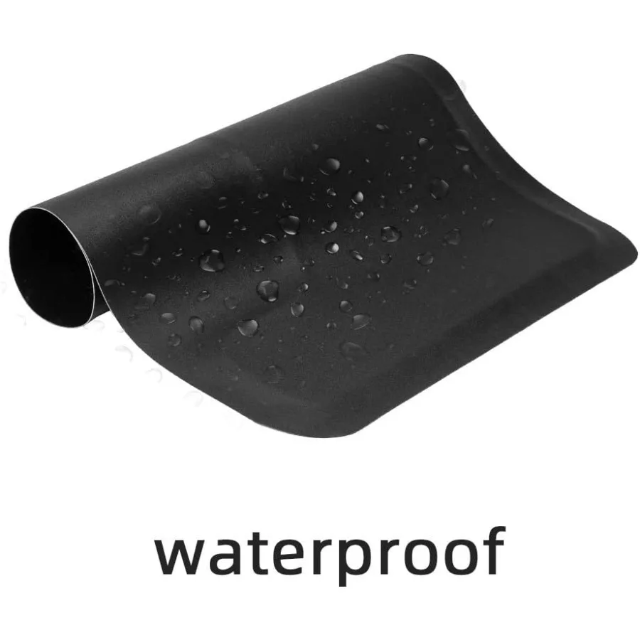 3 ft. x 4 ft. Salon Mat for Barber Shops and Salons Black AntiFatigue Floor Mat with Square CutOut 1 2 in. Thick Designed for S