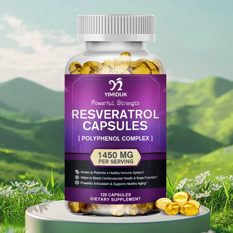 

Дополнительные капсулы Resveratrol — поддерживает иммунитетную систему, функцию мозга и память, пищевое здоровье