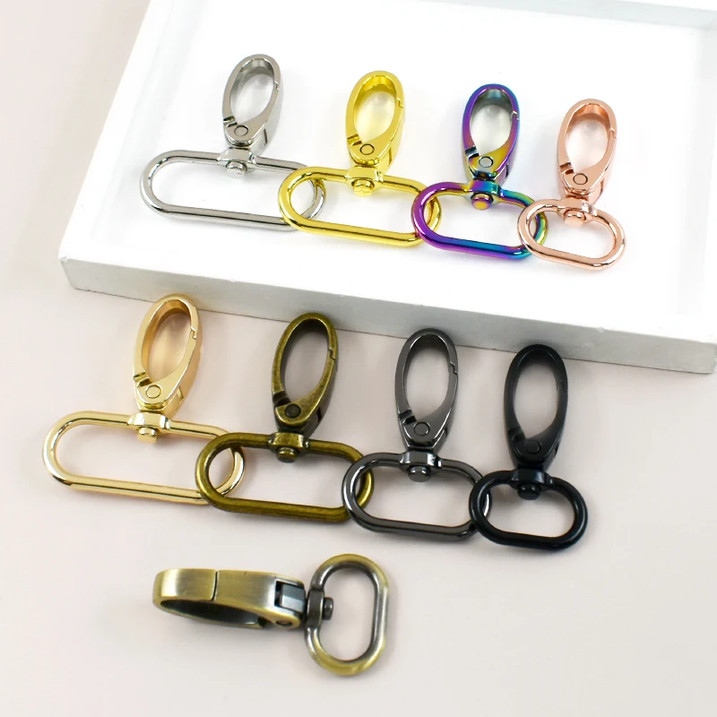 

10P Meetee Bag Strap Metal Buckles 13-50mm Swivel Lobster Carabiner Clasp Dog Collar Hardware Accessories for Handbags Snap Hook