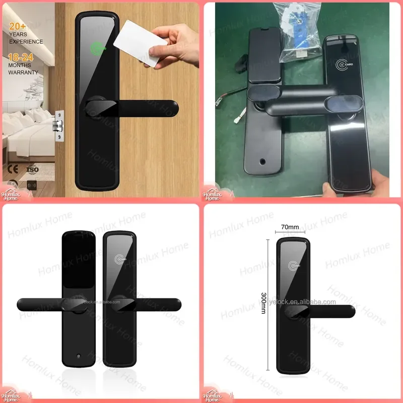 Stainless Steel Waterproof Electronic Smart Hotel Door Lock System with USB Programming V9 Software RFID Card Access Mortise