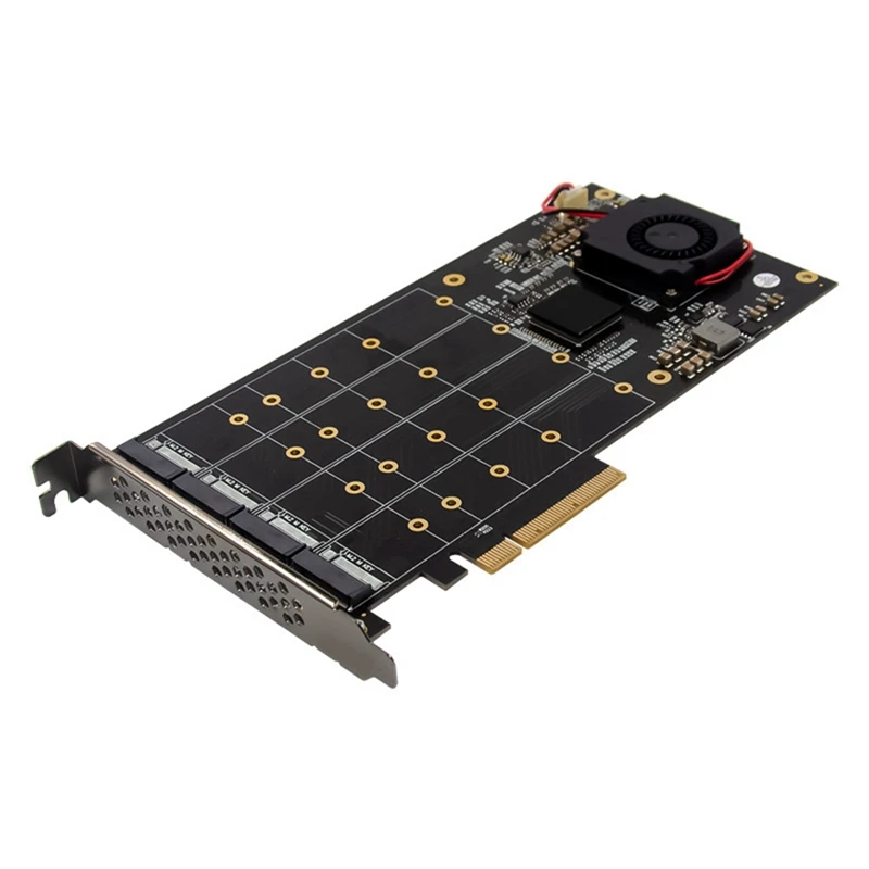 Server Expansion Card ST5112 Pcie X8 PEX8747 Quad Channel Nvme Server Grade Storage Expansion Card