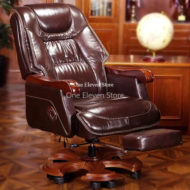 Single Office Chair Chairs Work Leather Chair Rocking Gaming Ergonomic Writing Comfortable Leder Stuhl Ergonomic Furniture