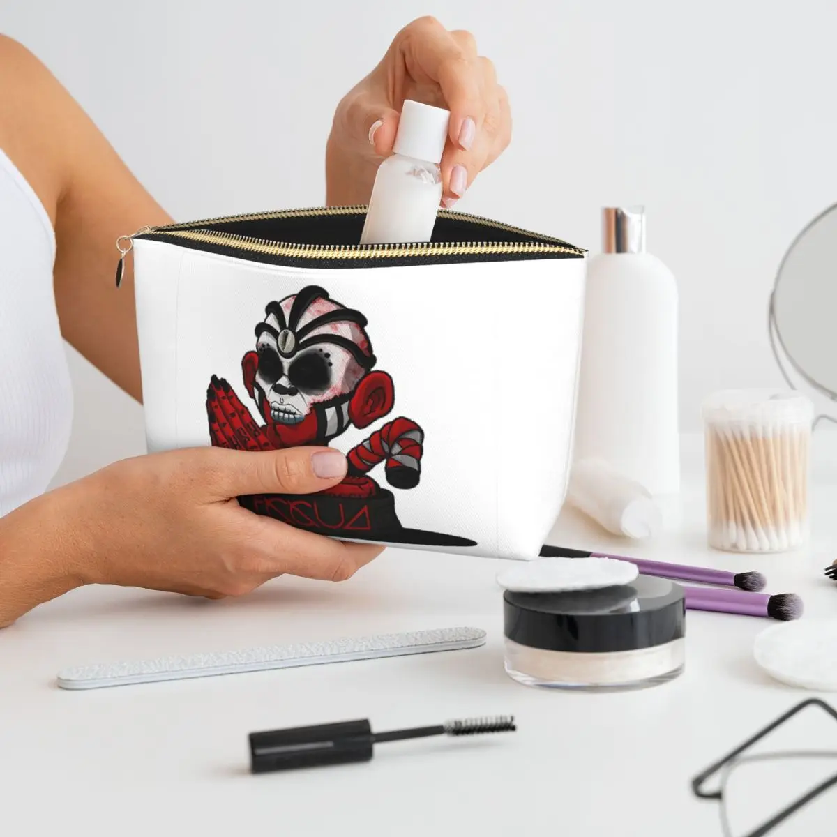 

Eleggua Women Cosmetic Bag Travel Makeup Organizer Pouch Toiletry Storage Dopp Kit Box