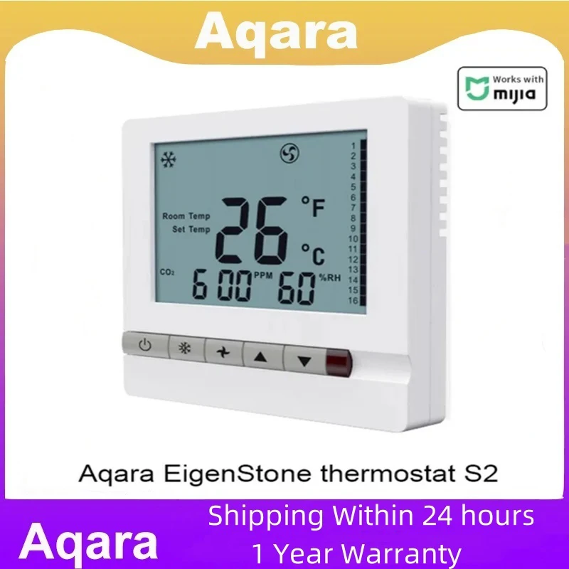 

Aqara Thermostat S2 Central Air Conditioning Controller Floor Heating Controller Work For Xiaomi Mijia Mi Home APP Smart Home