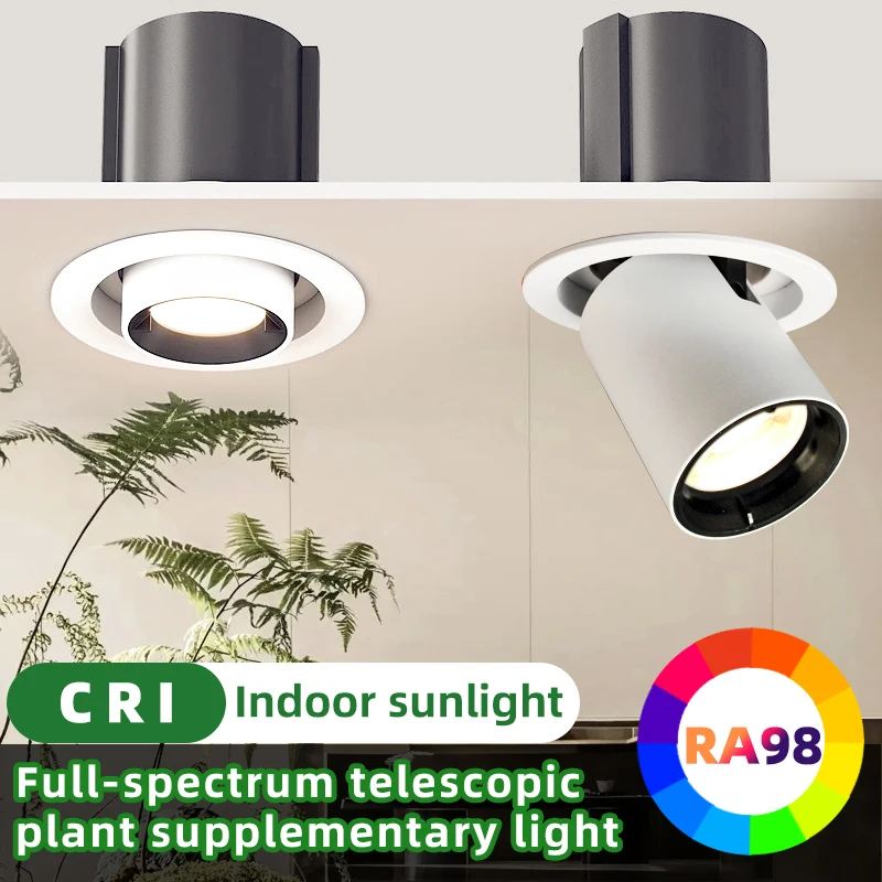 Luce di riempimento per piante a spettro completo Faretto incorporato Luce a tubo Angolo regolabile Luce solare simulata per la crescita delle piante verdi