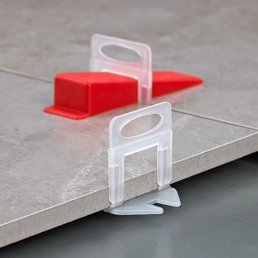 타일 레벨링 시스템 클립 PE 타일 레벨러 스페이서, 건설 도구, 0.35mm-3.0mm, 100-1000 개