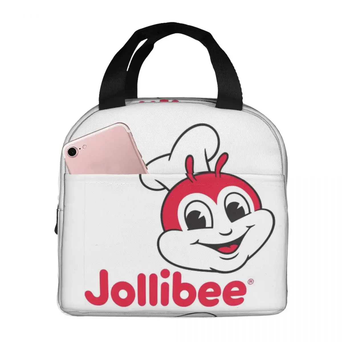 

Ретро сумки для обеда Jollibee, изолированная коробка для бенто, портативная сумка для обеда, многоразовые сумки для пикника, термосумка-холодильник для женщин и детей, работа
