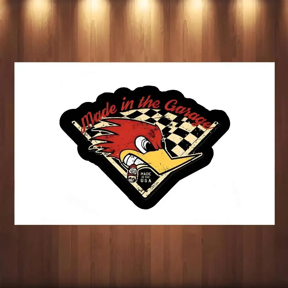

New Design Vintage Vintage Racing Mixed Old School Car Stickers Stickers Car Motocross Laptop Helmet Decoration, 13cm