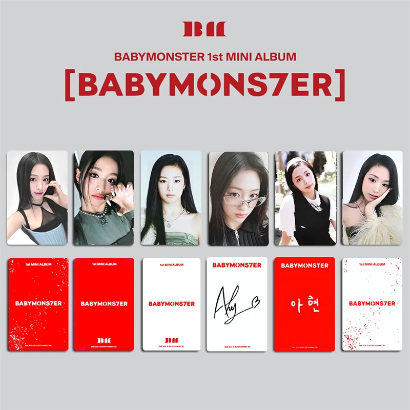 6 pz/set K-pop Babymonster Album Babymonster Lomo Card Fan Gift Ahyeon Haram Roora Ruka Asa cartolina Photo Card Kpop