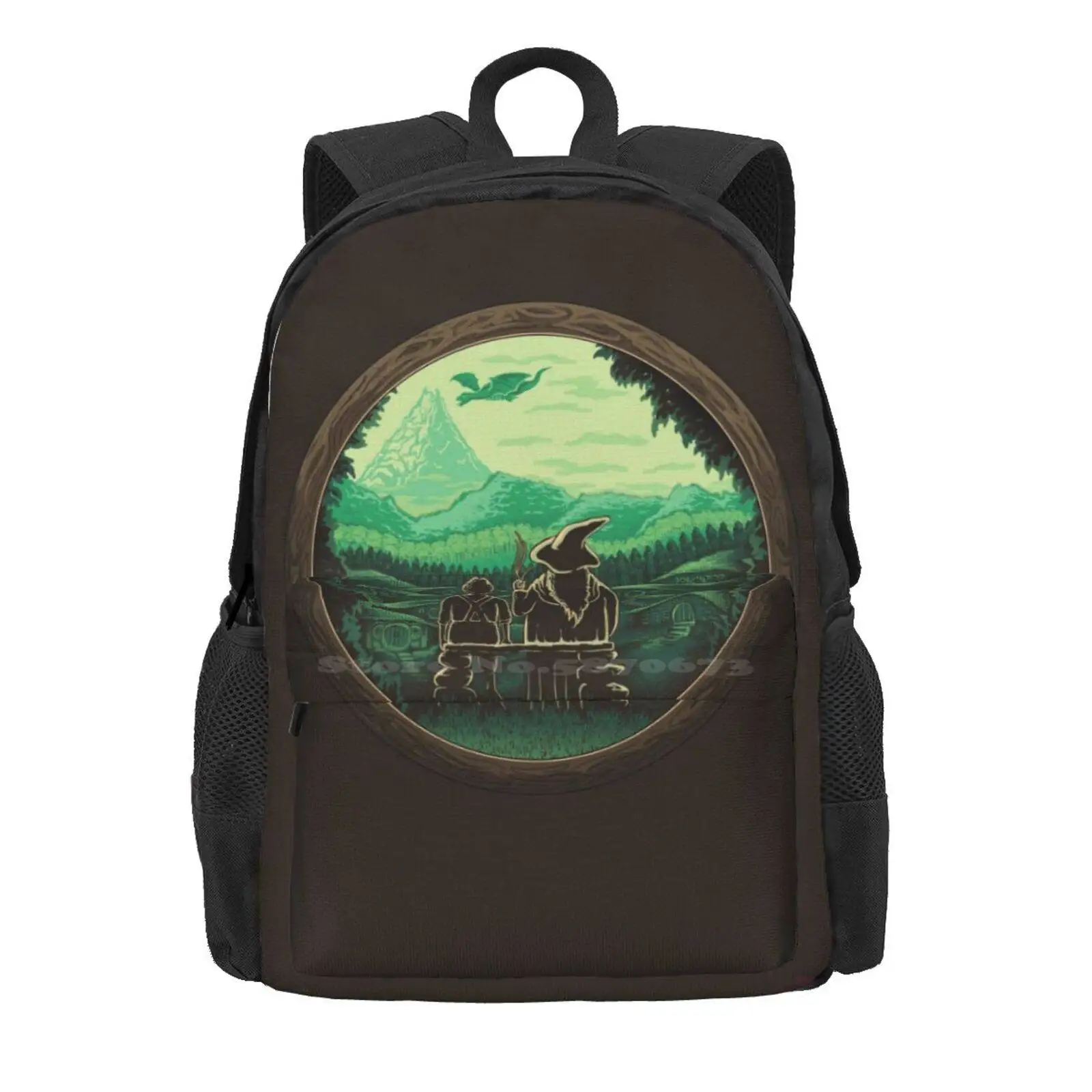 Let'S Have An Adventure Hot Sale Schoolbag Backpack Fashion Bags Wizard Nature Pop Culture Movies Tv Dragon Book Author Tolkien