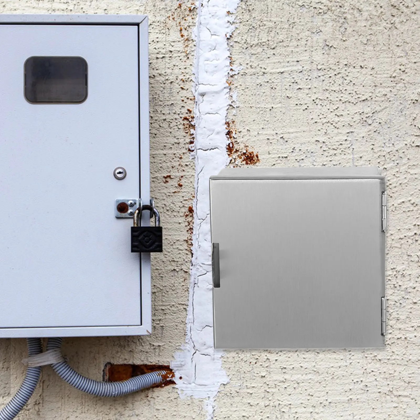 

Metal Electrical Box Cover Stainless Steel Outdoor Electrical Enclosure Weatherproof Socket Box Security Anti-Theft Outlet