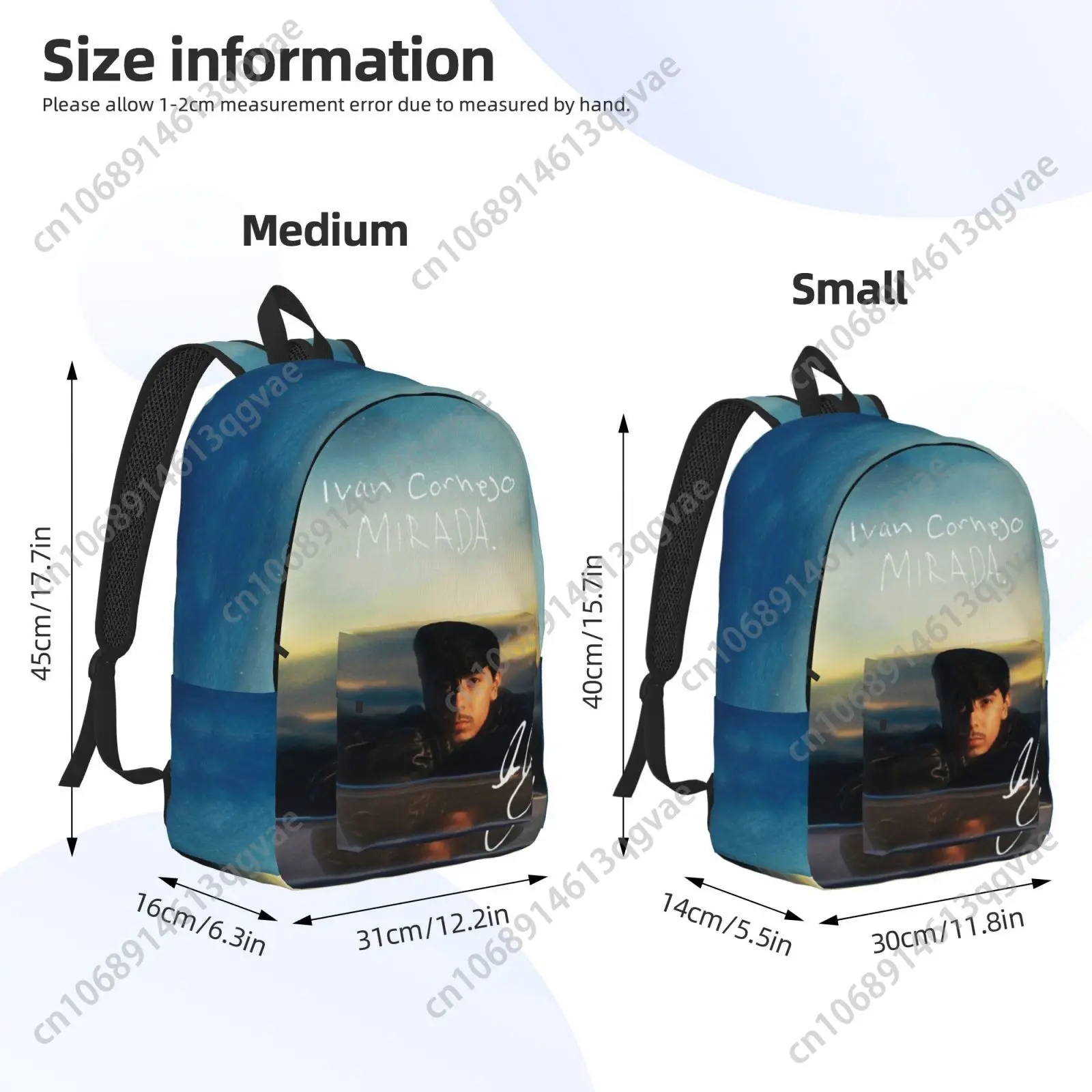 Ivan Cornejos Custom Canvas Lightweight Backpack Fashion Durable Student Men Women Business Daypack
