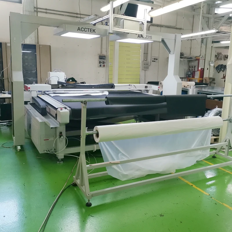 Fabric Cutting Machine High Speed Straight Knife Cutter Round Knife Automatic CNC Cloth Cutting Machine AKZ1625 with CCD Camera