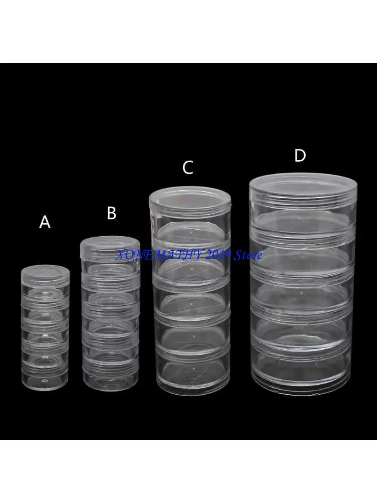 

F42F Plastic Container 5 Layer Joint Stackable Round Box Accessories Box