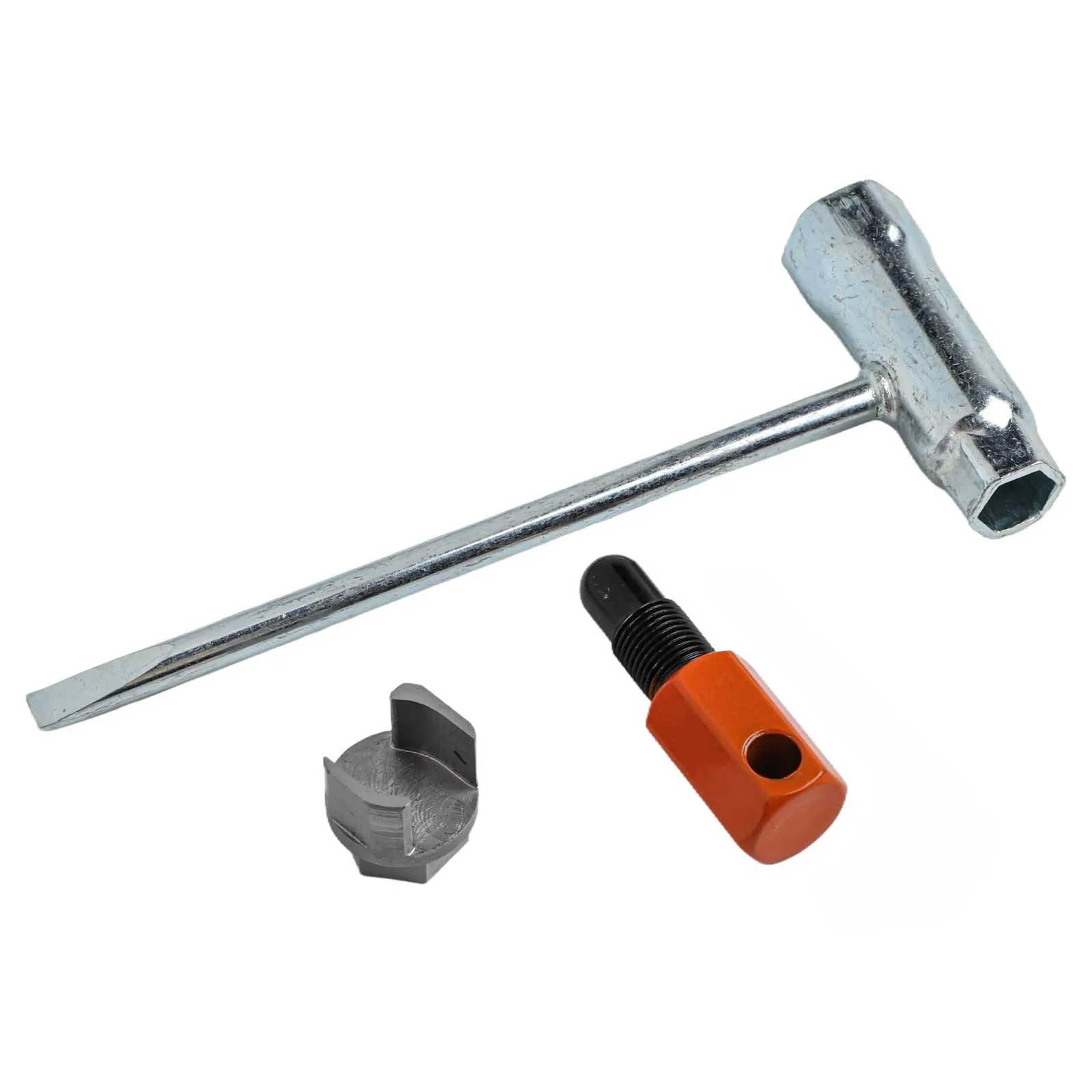 

Съемник маховика, инструмент для сцепления бензопилы, для обслуживания бензопил, металлическая конструкция, комплект из трех предметов для HUS340, HUS345, HUS350