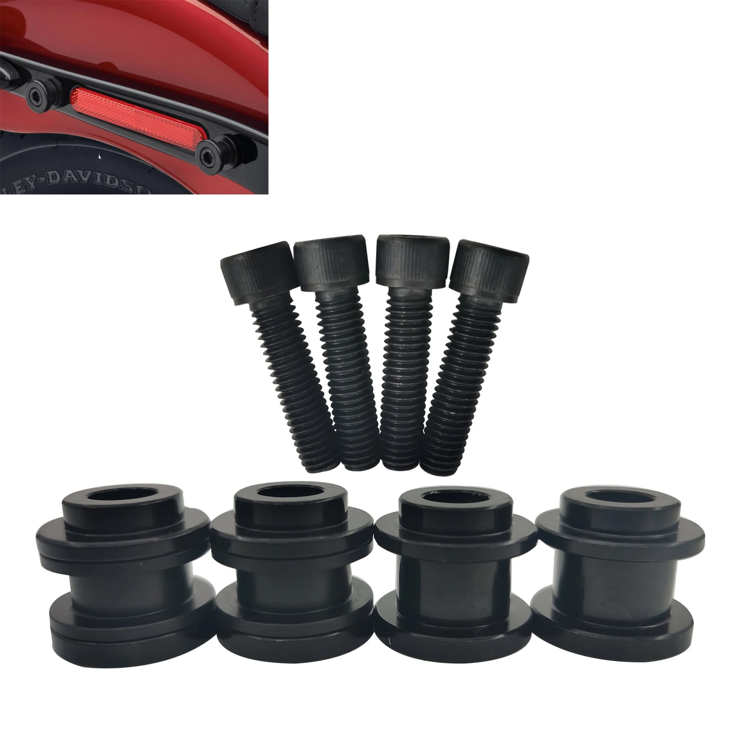 Zestaw odłączanego stojaka Sissy Bar Docking Hardware Kit do Harley Softail Slim Low Rider FLDE FLHC FLSL FXBB FXFB FLSB FXLR FXST