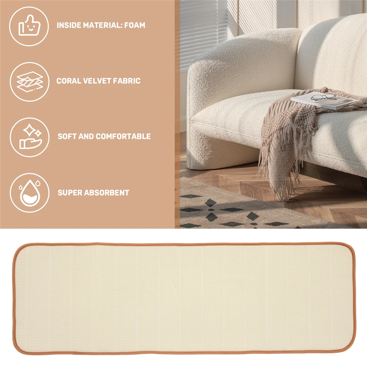 

Новый 120x40 см впитывающий нескользящий пенопласт с эффектом памяти для кухни, спальни, двери, напольный коврик, ковер цвета хаки