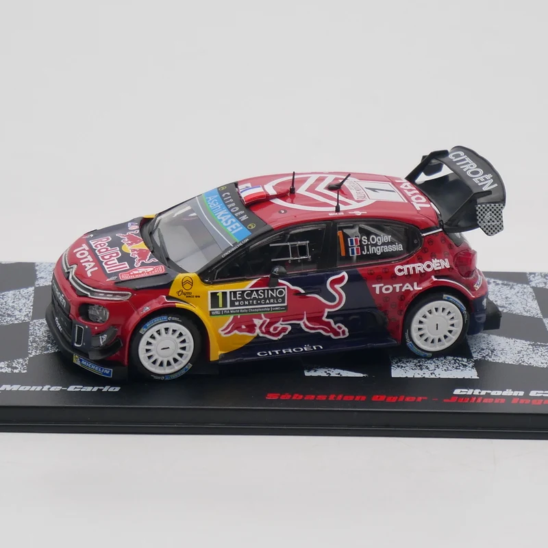 Diecast Ixo Scala 1:43 Citroen C3 WRC 2019 Citroen Rally Car Modello di auto in lega da collezione Giocattolo regalo Souvenir Display Ornamento