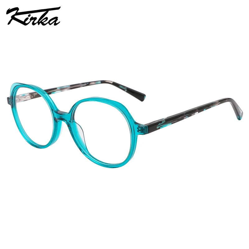 

Kirka Optical Children Kids Glasses Acetate Oval Cat Eye Boys&Girls Frames Pattern Temple Child Eyeglasses WK1053