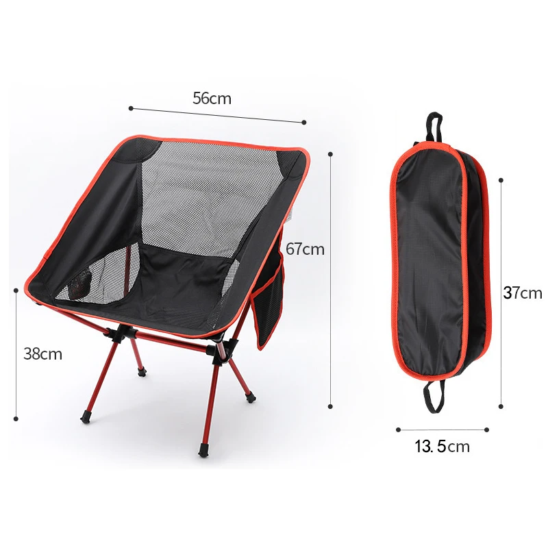 Folding Chair, Portable Outdoor Camping, Travel, Leisure, Ultra Light Aluminum Alloy Fishing, Beach Outer Space Chair,A1189