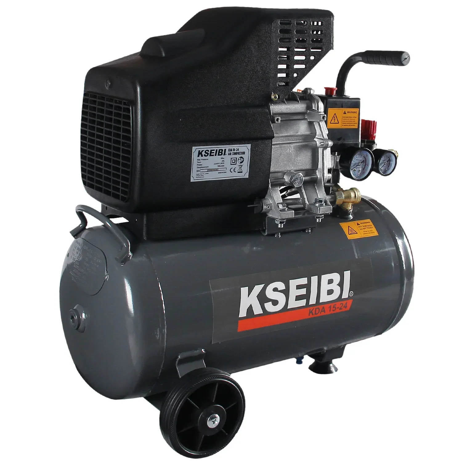 KSEIBI Heavy Duty KDA 15-24 Air Compressor 24L Tank For Prolonged Jobs