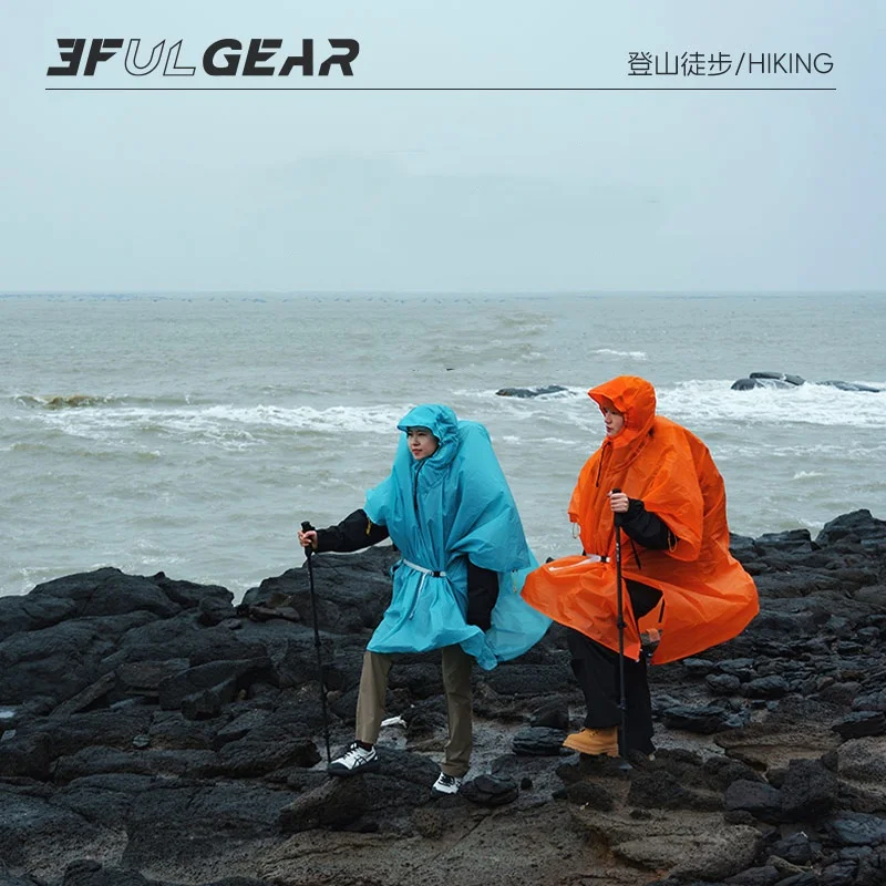 3F UL GEAR 3 in1 معطف واقي من المطر التخييم في الهواء الطلق معطف واق من المطر خفيفة المحمولة متعددة الوظائف المعطف مقاوم للماء المشي لمسافات طويلة الظهر #6
