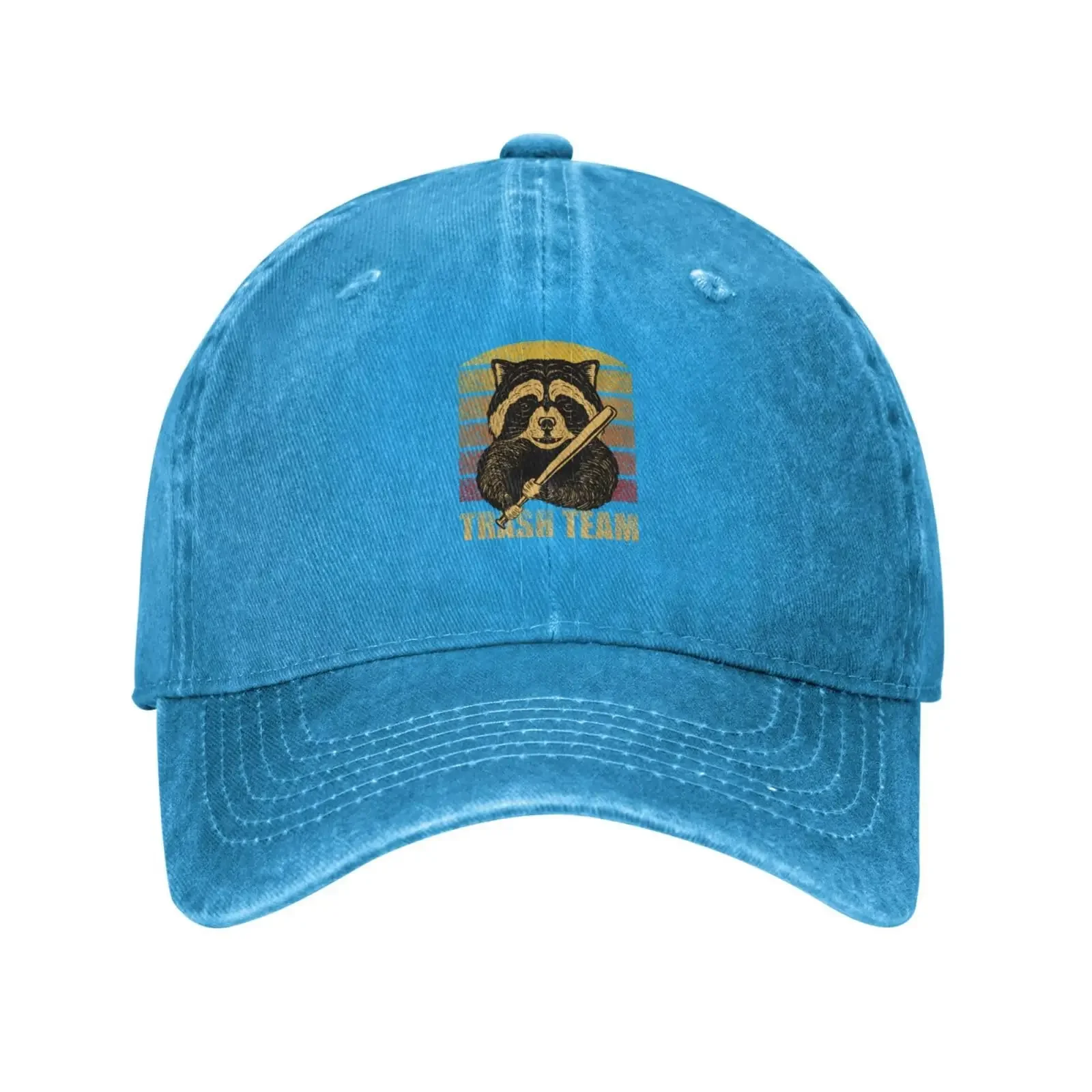 Raccoon with A Baseball Bat Baseball Cap for Men Women Adjustable Washed Vintage Cotton Dad Hats