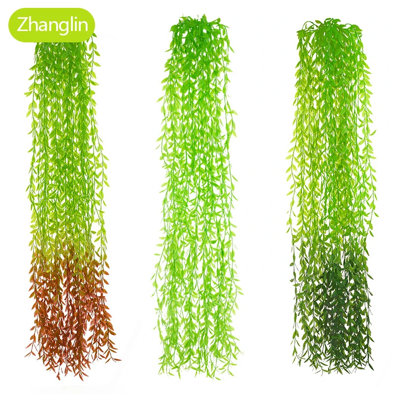 100 cm artificial plant ivy red green willow vine home decoration garden leaf vine party hanging decoration fake flower 1pc