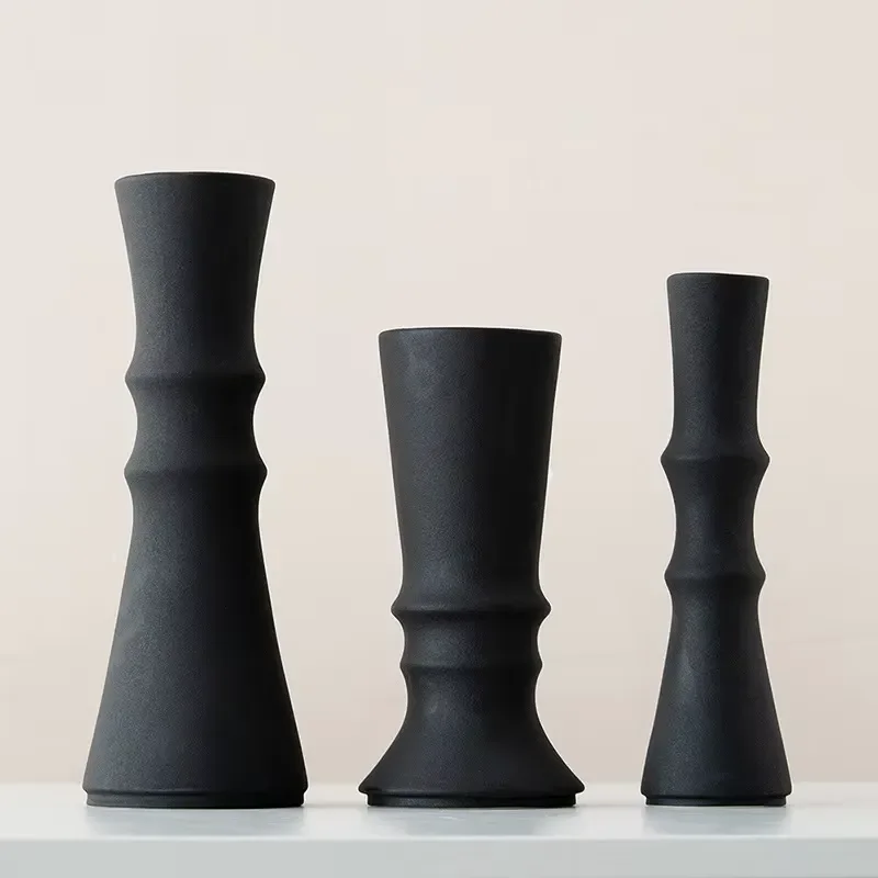 Modern Simple Bamboo Ceramic Vase Luxury High End Home Interior Decoration