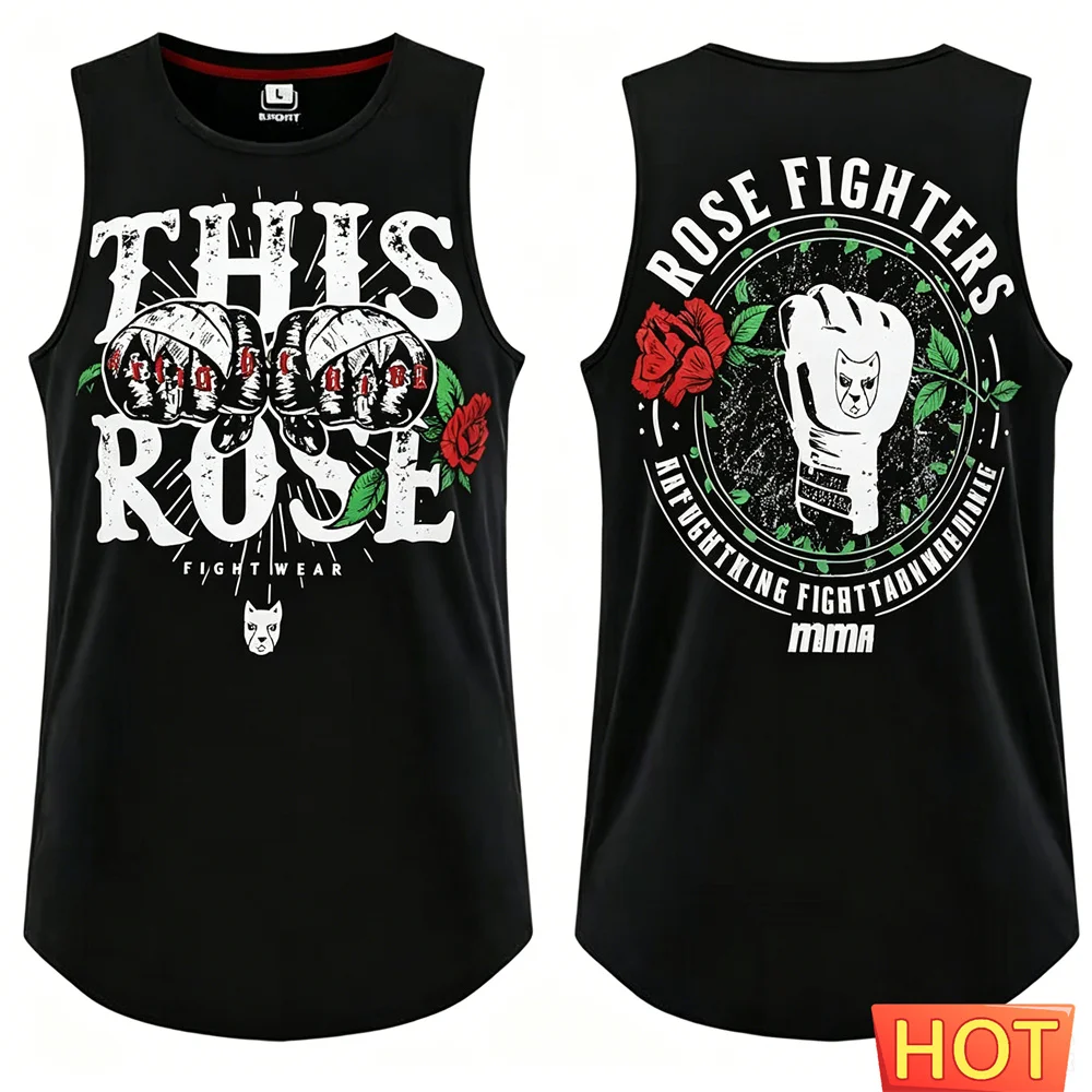 Muay Thai 3D boxing training vests Summer Men Muay Thai vest Tank Top Mens sleeveless T-shirt Quick-dry men's t-shirts tank tops