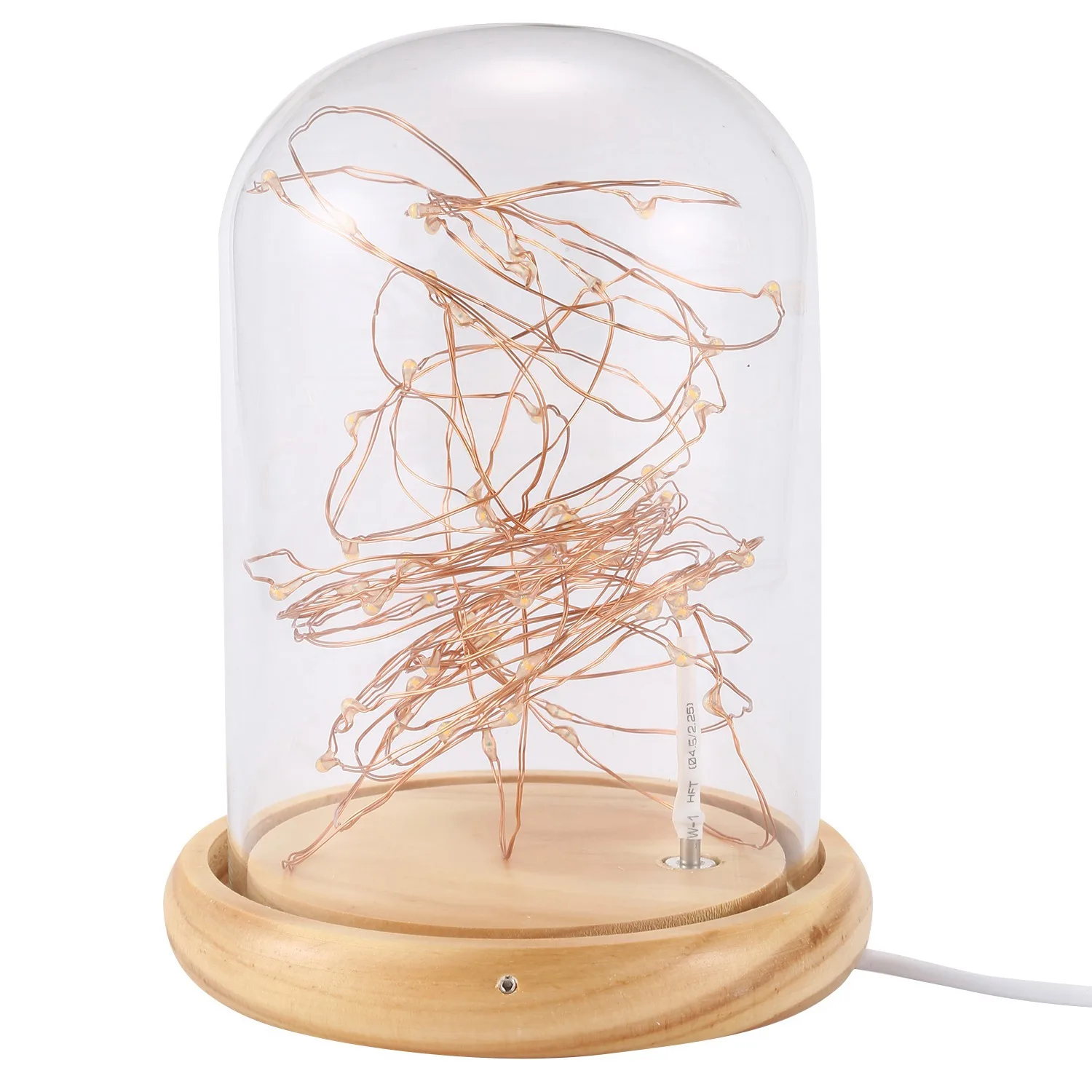 

Romantic LED Night Light Copper Wire Lights USB Charging Firework Glass Table Lamp Led String Night Light Desk Lamp Warm yellow