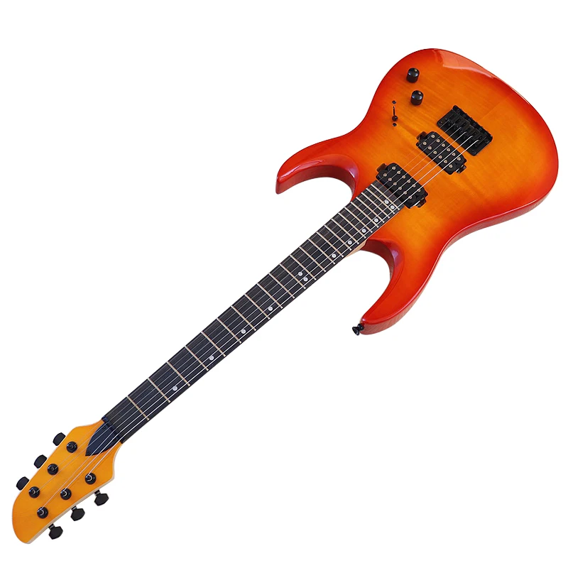 Cherry Color 6 String 39 Inch Electric Guitar Solid Basswood Body 24 Frets Good Handicraft