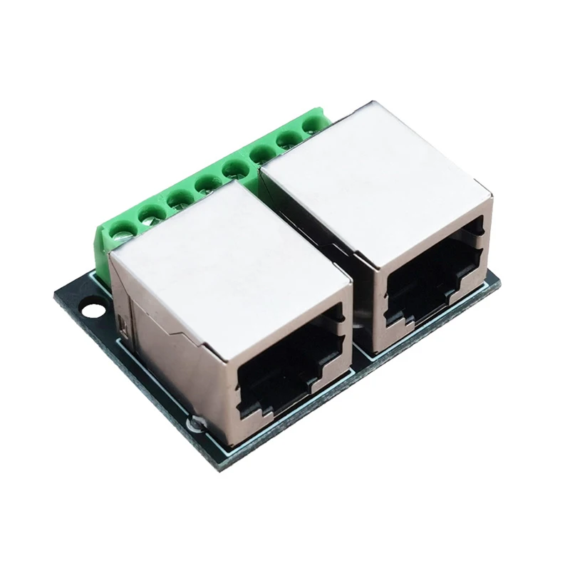 RJ45 Double female adapter board The RJ45 network adapter board turns the 3.5-pitch terminal to the 8P network adapter