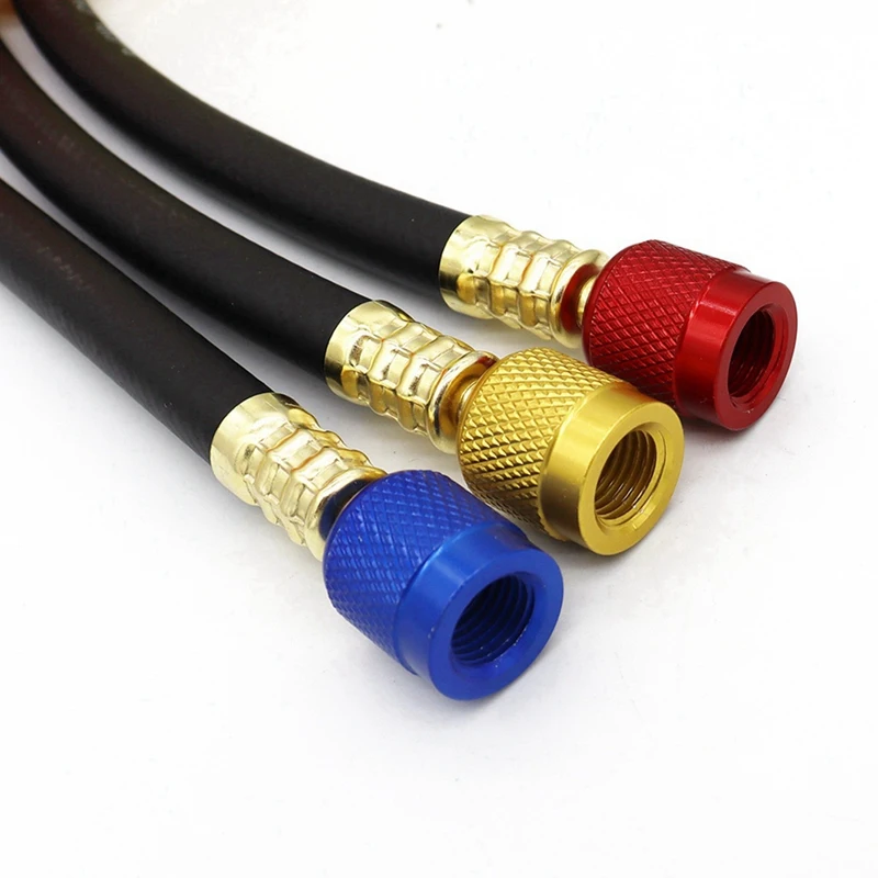 6X R410A 1/4 Inch SAE Charging Hose Set HVAC Air Condition Refrigerant Charging Hoses For R410A R22 R134A