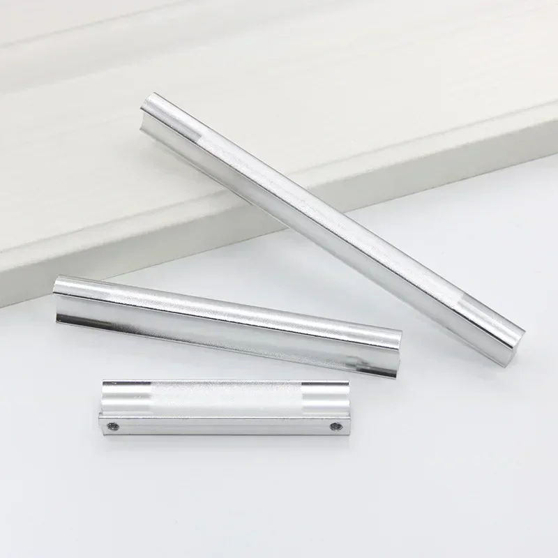 Simple Modern Aluminum Alloy Straight Handle Two-color Aluminum Alloy Natural Color Door Handle Furniture Cabinet Drawer Handle