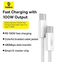 Câble Baseus 100W Type C vers USB C pour iPhone 18 17 16, cordon de charge rapide pour Macbook, iPad, Samsung, Xiaomi, câble USB C rapide 4