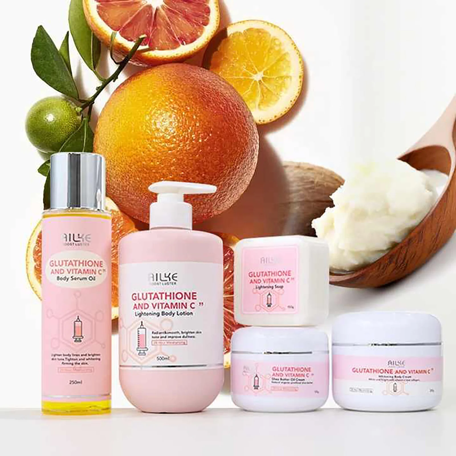 AILKE Brightening Skin Care Set, Antioxidant, Hydrating, Deeply Cleansing, Non-Greasy, Easy Apply, Fast Improve Rough Skin