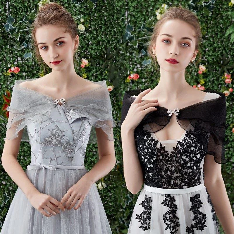 

tipo FKFunnyezione Вечерняя вечеринка Сплошной цвет Платье-шаль Накидка на плечо для свадебной вечеринки Легкая накидка на плечо