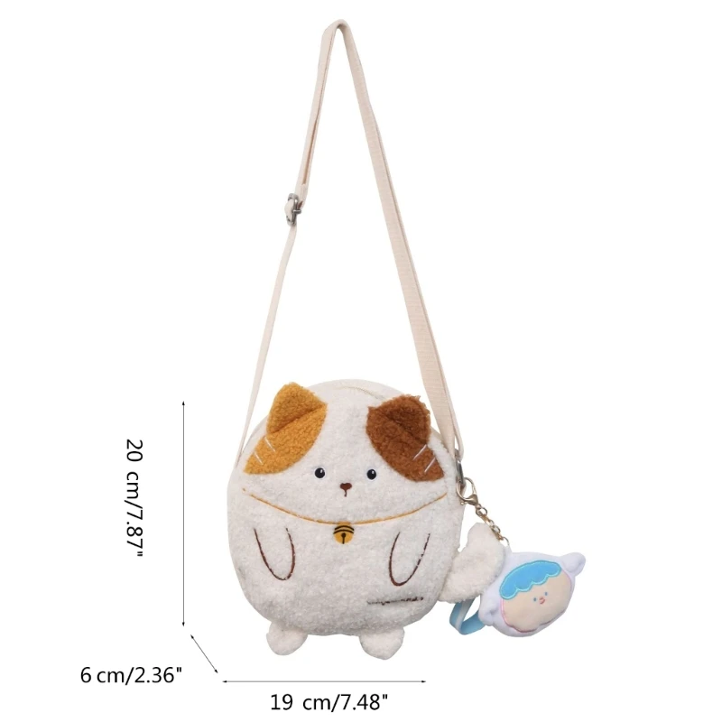 Lindo bolso en forma gato bolso hombro dibujos animados para mujer chica bolso mensajero versátil