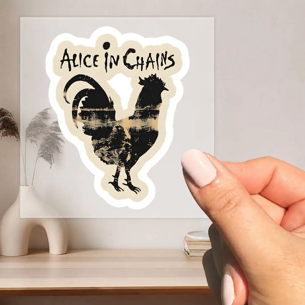 Metal Rooster Alice In Chains Dirt Waterproof stickers for decorating car windows motorcycles and computers.
